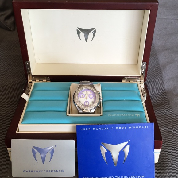 Technomarine micro pave diamond bezel watch - Picture 6 of 8